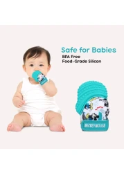 Disney Mickey Mouse Baby Teething Mitten Chew Toy Green