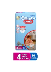 Sanita Bambi Diaper Pants Large Size 4 8-14kg 50 Pants