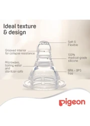 Pigeon SofTouch Peristaltic Plus Silicone Teat 01853 Medium Clear