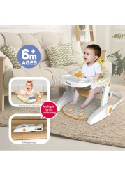 كرسي طعام محمول للأطفال وكرسي استرخاء للأنشطة للأطفال - زرافة