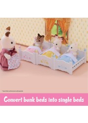 Calico Critters Triple Baby Bunk Beds Dollhouse Furniture Set for Ages 3