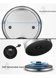 GStorm High Borosilicate Glass and Stainless Steel + ABS 2.0 L Electric Kettle