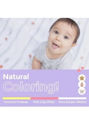 myHomeBody Konjac Baby Sponge for Bathing Cute Shapes Natural Kids Bath Sponges for Infants Toddler Bath Time Natural and Safe PlantBased Toys 3pc Set Butterfly Ladybug Star