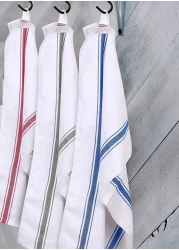 MahMir&reg; Towels Dish Towel, 16x27 Inches (40x70 cm) 100% Ring Spun Cotton Super Absorbent Linen Kitchen Towels, Soft Reusable Cleaning Bar and Tea Towels Set (6 Pack, Grey)