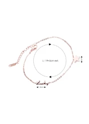 Aiwanto Ankle Chain Rose Gold Anklet Star Lucky Anklet