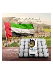 مزارع العين بيض أبيض كبير طازج 30 قطعة