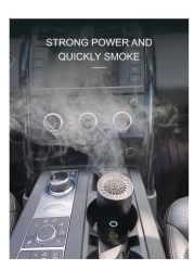 مبخرة كهربائية محمولة قابلة لإعادة الشحن عبر USB مع مكبر صوت كامل للقرآن الكريم وجهاز تحكم عن بعد وناشر بخور للسيارة والمنزل والمكتب والسفر تصميم ACHAS Premium