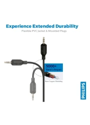 Philips SWA2529W/10 3.5mm Stereo Dubbing Cable 1.5m Black