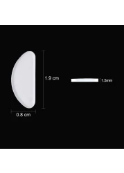 TOODOO18 Pairs Eyeglasses Nose Pads Glasses Adhesive Silicone AntiSlip Nosepads for Eyeglass Glasses Sunglasses Transparent 15mm