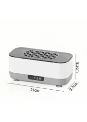 منظف ​​مجوهرات محمول بالأشعة فوق البنفسجية منظف ساعات رقمية بالموجات فوق الصوتية 40 كيلو هرتز جهاز تنظيف مجوهرات كهربائي USB للخواتم والنظارات والساعات والإكسسوارات