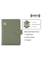 Melsbrinna Passport HolderPassport Holder Card SlotsCute Passport cover for WomenMenWaterproof Rfid Blocking Travel Wallet Moss green New