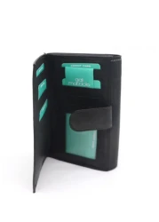 Gai Mattiolo Stylish Leather Wallet for Men - Black, Size 17.5 x 9.5 x 3