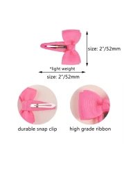 Ruyaa Hair Clips 40Pack Premium Quality Lightweight Hair Bows Snap Clips in 20 Colors Baby Barrettes Hair Pins Hair Bows for Pigtails Hair Accessories for Kids Children