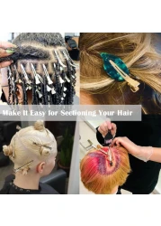 40 Pcs Metal Duck Billed Hair Clips for Styling SectioningSilver for Women Long Hair Alligator Curl Clips for Hair RollerSalonBows DIY with Case