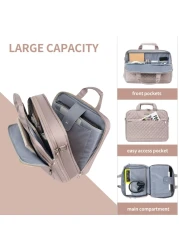 EMPSIGN 173 Inch Laptop Bag Large Capacity Expandable Briefcase for Women Men Business Office WaterRepellent Laptop Case Travel Computer Bag with RFID Pockets Dusty Pink