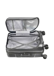 Delsey Cruise 4 Wheel Hard Casing Cabin Trolley 58cm Platinum