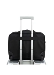 Cabinpro Premium Pilot Case Trolley Water Resistant Multi Compartment Fashion Trolley Laptop Bag for Men Women on Travel Business CP010 Black