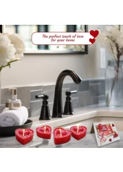 Jinou Valentine's day gift &ndash; Heart Shape Candles Encased in Premium Quality Bamboo box &ndash; Gift for Wife, Husband, Boyfriend and Girlfriend