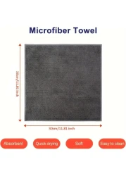 Fabienne 12-PC Microfiber Cleaning Towel Set 30x30cm Wash clothes Durable &amp; Washable 330 GSM Cleaning Cloths for Kitchen, Bathroom Cleaning All Purpose Microfiber Towel Multicolour