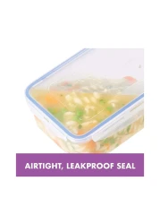 Lock &amp; LockClassic Plastic Rectangular Food Container Clear/Blue 360ml