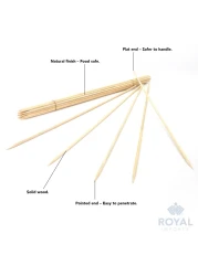 Royal Imports 18 Natural Bamboo Wood Plant Stake Floral Picks Roasting Sticks Wooden Kebob Grilling Skewers Sign Posting 25 Pcs