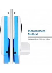 ABBASALI side Glass Wiper Window Cleaner Surface Cleaning Brush Triangle Cleaning Tools for High House Glass Windows Thickness 3-8mm(model may change according to avaibility)
