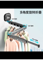 Radiotronics Wall Mounted Clothes Drying Rack Retractable Laundry Clothes Rack Space Saving Collapsible Dryer Rack for Balcony Laundry