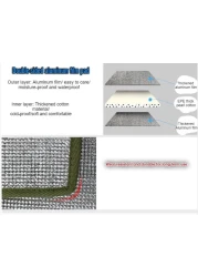 Outdoor moisture-proof mat thickened double-sided aluminum film camping camping beach waterproof picnic mat baby crawling lunch break sleeping mat Thickened moisture-proof pad - 4mm