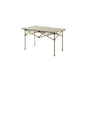 طاولة قابلة للطي باللون البيج لحفلات التخييم والنزهات وصيد الأسماك في الهواء الطلق
