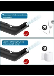 Radiotronics Portable Electric Rechargeable Travel Bidet, Handheld Soft Pressure Sprayer for Bathroom, rv Car and Outdoor Camping