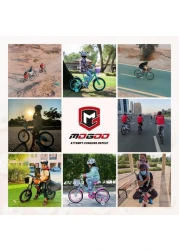 Mogoo Pearl Kids Road Bike With Basket For 4-10 Years Old Girls, Adjustable Seat, Handbrake, Mudguards, Reflectors, Rear Carrier, Gift For Kids, 16/20 Inch Bicycle With Training Wheels