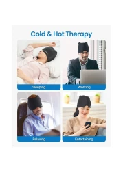 Ice Head Wrap, Renpho Headache Relief Hat for Migraine, Migraine Cap with Hot or Cold Therapy, Ice Pack Heating &amp; Cooling Eye Mask with Gel, Cold/Hot Compress for Puffy Eye, Tension, Sinus, Stress
