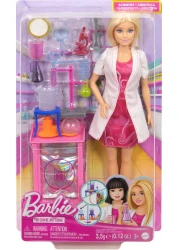 ​Barbie Scientist Doll and Accessories with Blonde Fashion Doll, Lab Table, Microscope, &amp; Color-Change Beaker &amp; Petri Dish Accessories

