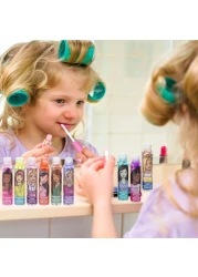 Townley Girl Barbie 12 Piece Plant Based Lip Gloss Girls Party Favors First Makeup Set for Girl Perfect for Parties Sleepovers and Birthday Gifts Ages 3