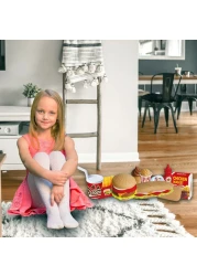 Kidwala Fast Food Burger Fries Chicken Ice, Cream Salad Cheese Vegetables Food Features Playset Educational Toys For Boys &amp; Girls