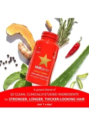 Hairtamin Healthy Hair Growth Vitamins - Biotin Hair Growth Supplement - 30 Capsules - Hair Vitamins To Help You Grow Gorgeous, Longer Stronger Looking Hair