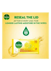 ديتول مناديل مبللة منعشة للبشرة 10 مناديل