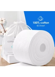 Aiwanto 5Pack Tissue Roll With Bag Cotton Tissue Reusable Disposable Face Towel