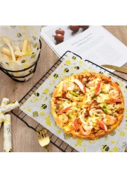 100 Pcs Wax Paper Sheets for Food Bee Day Wax Paper for Food Sandwich Wrap Paper Deli Wraps Waterproof Oilproof Picnic Basket Liners with Bee Pattern for Kitchen Handmade Food