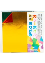 Aitoh Origami Paper 5875X5875 18Pkg Assorted FoilFoil DoubleSided