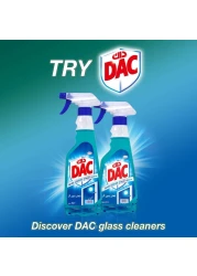 داك رذاذ منظف للزجاج قابل للتنشيف بدون بقايا، يترك الزجاج لامعًا وخاليًا من الخطوط، بحجم 650 ملل.