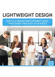 Scribbledo 12 Small White Board Dry Erase Boards Classroom Pack Mini White Boards 9x12 Double Sided Personal Whiteboards for Students Teachers School Supplies Lapboards Mini Whiteboard Erasers Incl