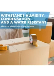 Brown Packaging Tape, 2 inches x 50 yards Strong Heavy Duty Packing Tape for Parcel Boxes, Moving Boxes, Large Postal Bags, Office Use [6 Rolls]