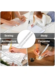 CRAFT MAGIC Heavy Duty Stainless Steel Ruler Set &ndash; 12 Inch (30 CM) Metal Rulers Pack of 2 Perfect Straight Edge for Precise and Accurate Measurements