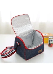Thermal Ice Cooler Lunch Bag Blue 20x16.5x20centimeter