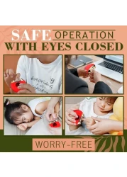 ماكينة تشذيب أظافر الأطفال الكهربائية مع ضوء LED - مبرد أظافر آمن ولطيف لحديثي الولادة والأطفال الصغار 6 وسادات جلخ لأصابع القدم والأظافر، محرك هادئ، مجموعة العناية بأظافر الرضع المحمولة - وردي