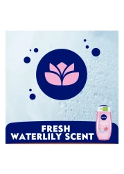 NIVEA Shower Gel Body Wash Waterlily &amp; Oil with Caring Oil Pearls and Waterlily Scent 250ml Pack of 2
