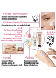 Color Changing Full Coverage Liquid Foundation Makeup Gift SetMoisturizing BB Cream for WomenFlawless Loose Setting Powder Face Primer Base Makeup Kit With Makeup Sponge