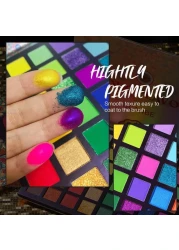 UCANBEEXOTIC FLAVORS Neon Eyeshadow Makeup Palette 48 Colorful High Pigmented Rainbow Matte Shimmer Glitter Eye Shadow Make Up Pallet Gift Set