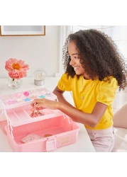 3C4G Pink and Gold Hard Case Makeup Storage Set Kids Makeup Kit for Girls and Teens Includes Storage Case 5 Eyeshadows 1 Blush 2 Lip Glosses 1 Nail Polish Ages 8 by Make It Real